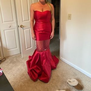 Terani couture prom strapless dress